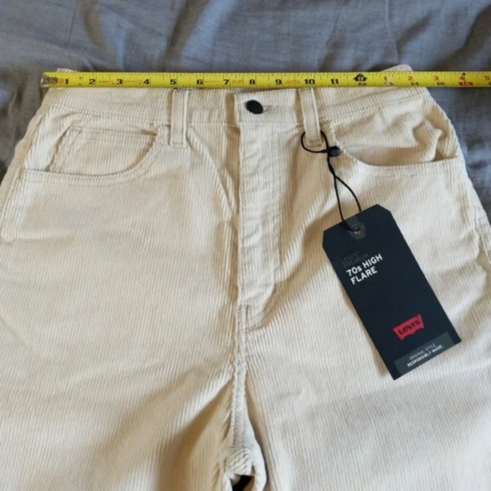Levi's 70's High Rise Flare Corduroy Jeans Pants - Picture 11 of 16